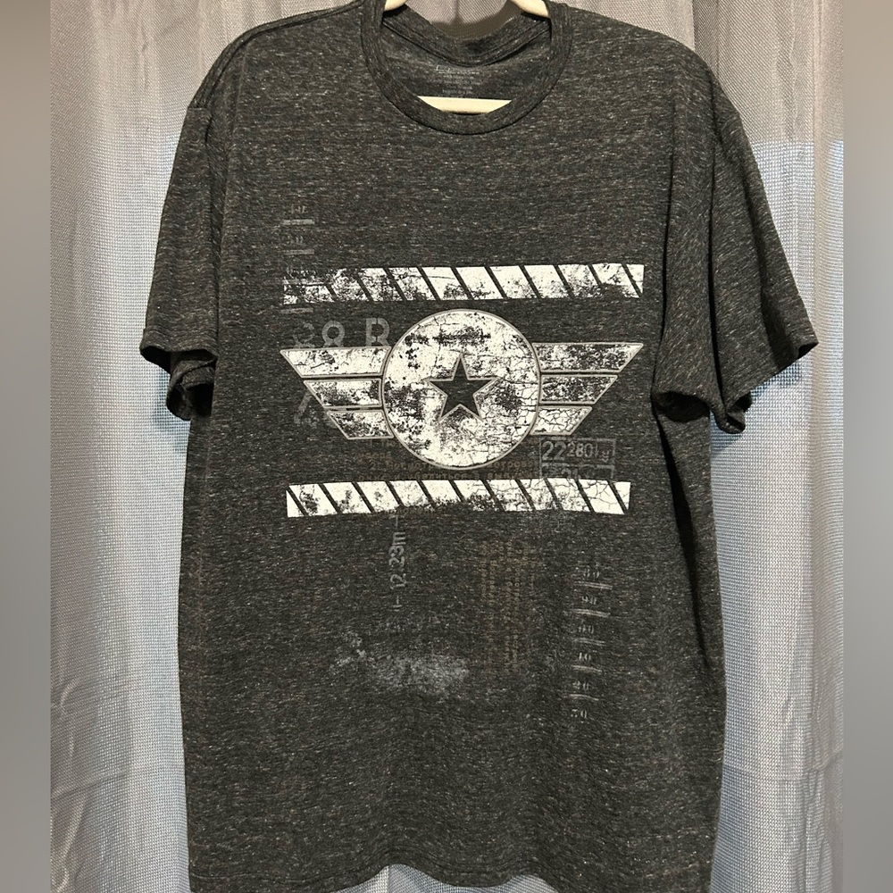 Army Graphic Men's Gray T-Shirt